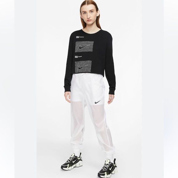 Nike Sportswear Women's Woven Trousers- White - Picture 2 of 7